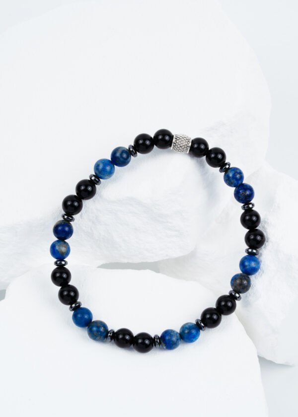 6mm Oniks & Lapis Lazuli & Hematit Doğal Taş Bileklik