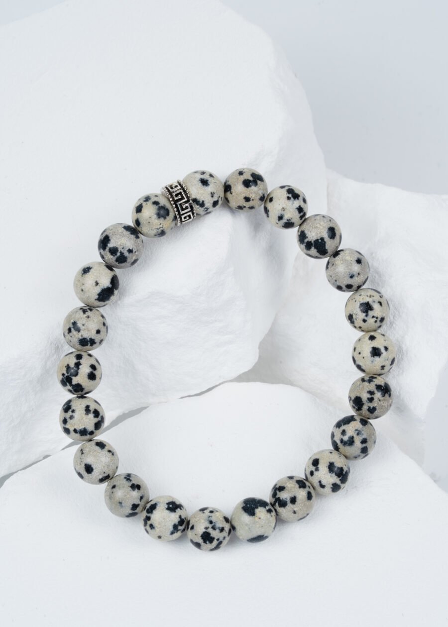 8mm Benekli Jasper Doğal Taş Bileklik