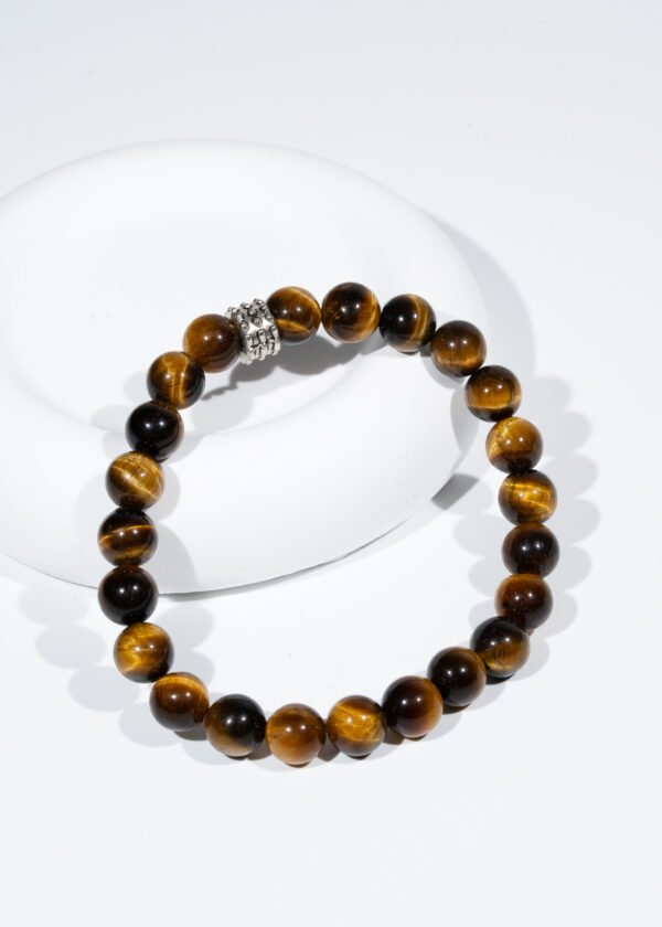 8mm Kaplan Gözü Doğal Taş Bileklik