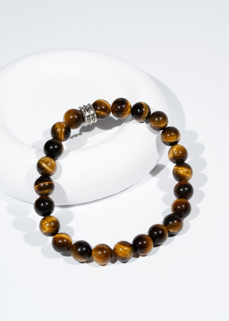 8mm Kaplan Gözü Doğal Taş Bileklik