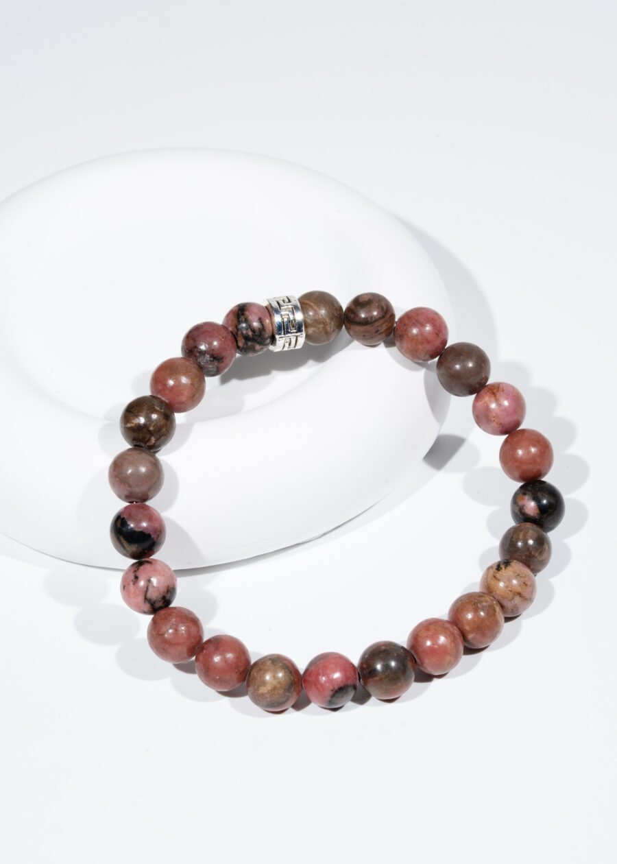 8mm Rodonit Doğal Taş Bileklik