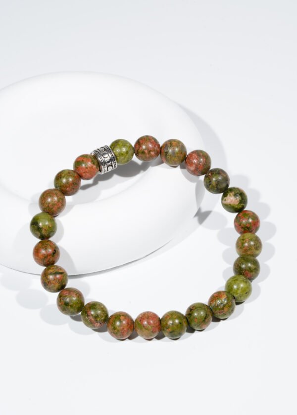8mm Unakit Doğal Taş Bileklik