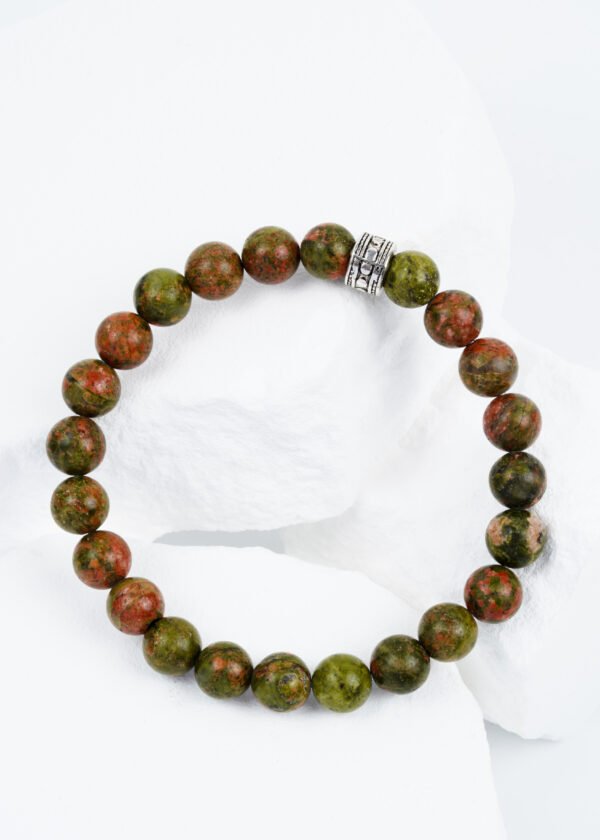 8mm Unakit Doğal Taş Bileklik