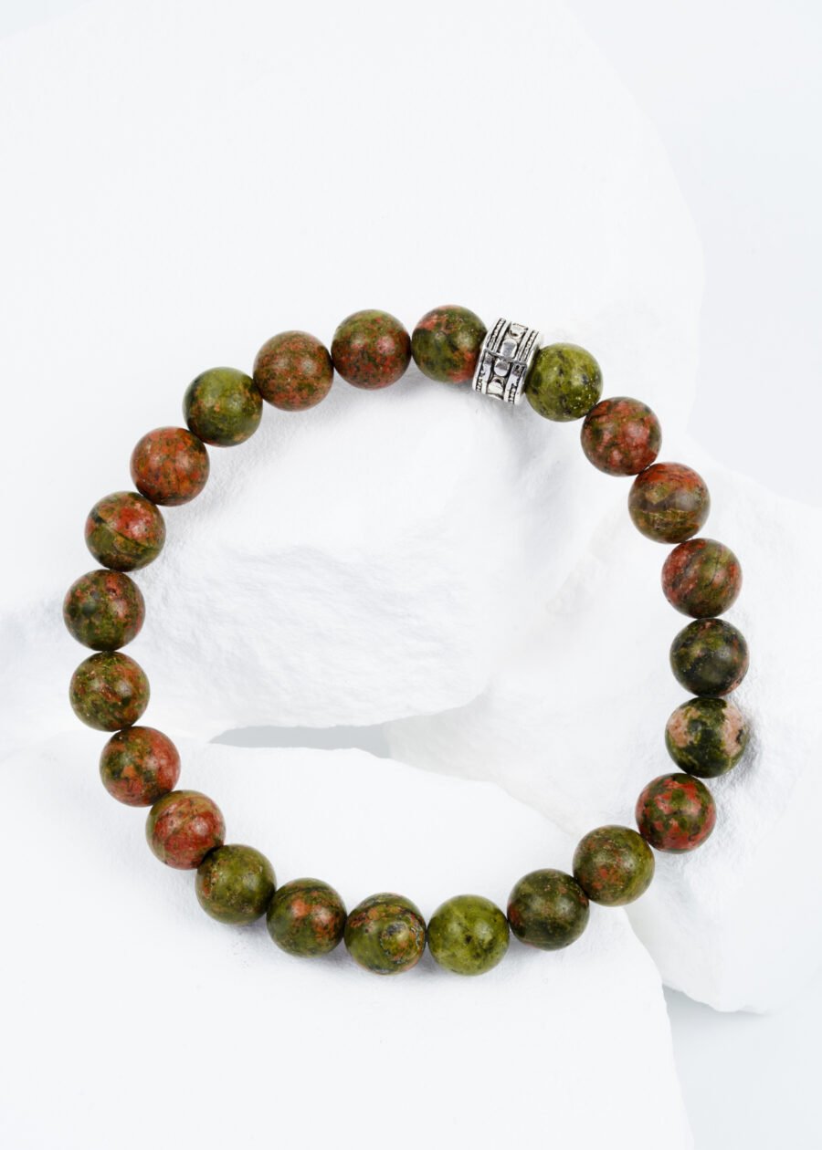 8mm Unakit Doğal Taş Bileklik