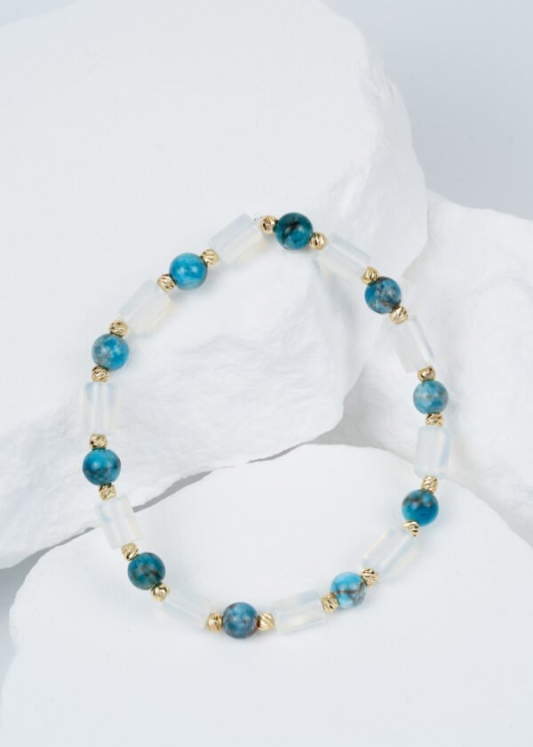 Ay Taşı & Apatit Doğal Taş Bileklik - Görsel 2