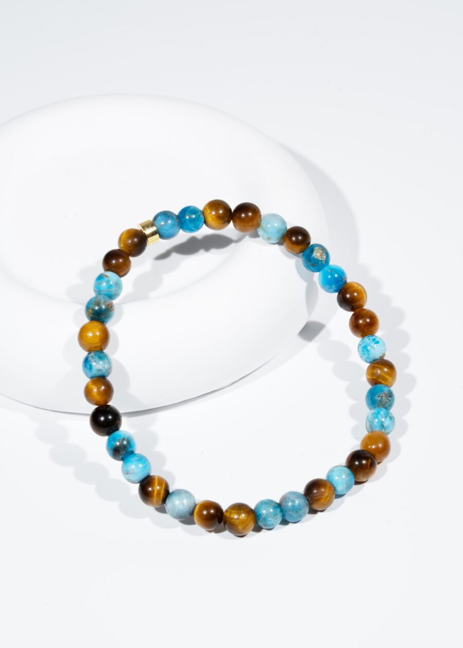 6mm Apatit & Kaplan Gözü Doğal Taş Bileklik