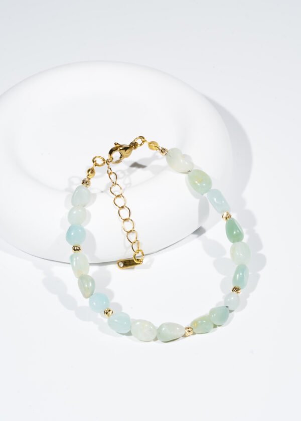 Dorika Top Detaylı Amazonit Doğal Taş Bileklik