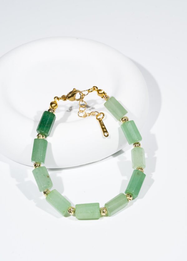 Silindir Kesim Aventurin Doğal Taş Bileklik