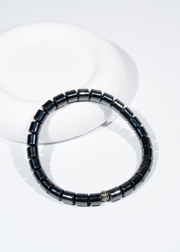 Silindir Hematit Doğal Taş Bileklik