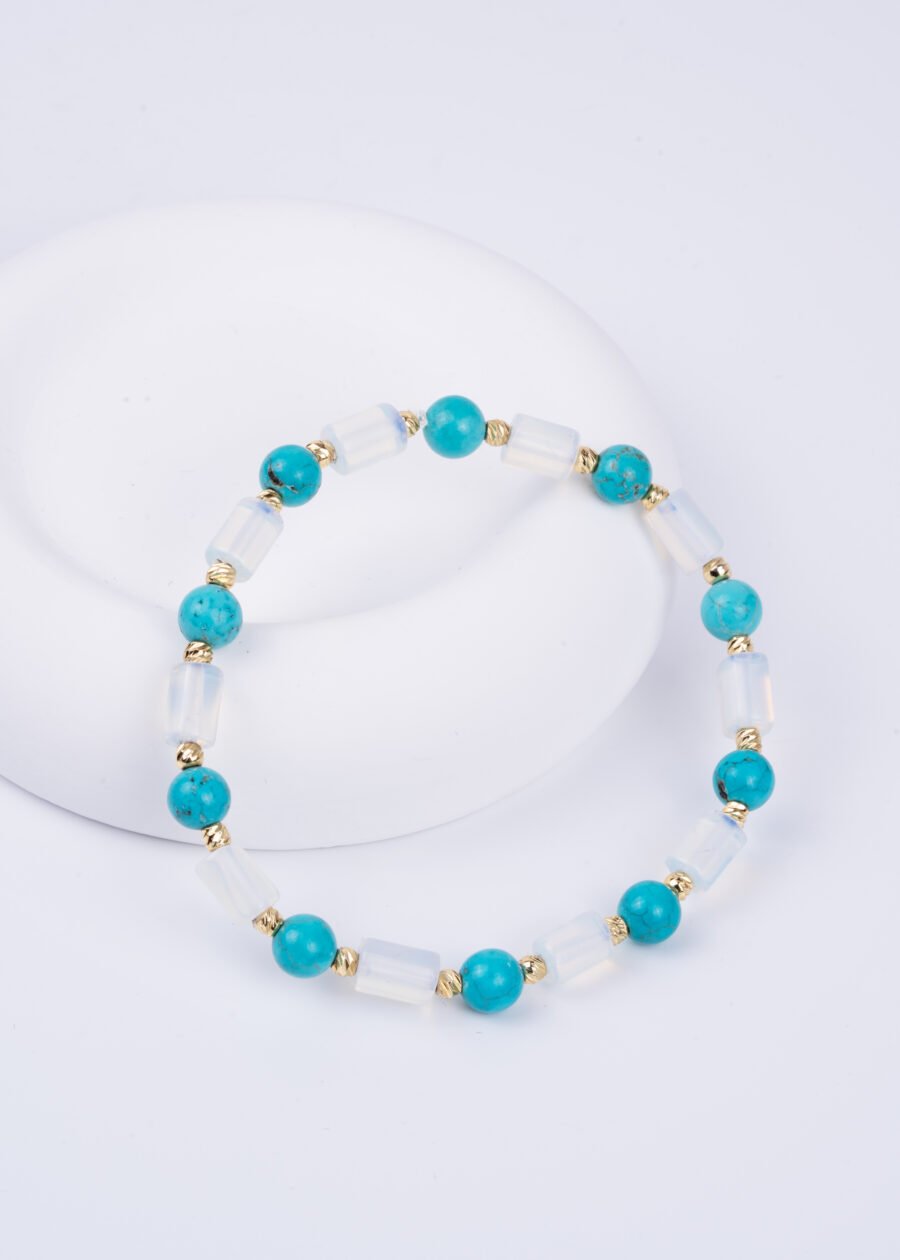 Ay Taşı & Turkuaz Doğal Taş Bileklik Ay Taşı & Turkuaz Doğal Taş Bileklik