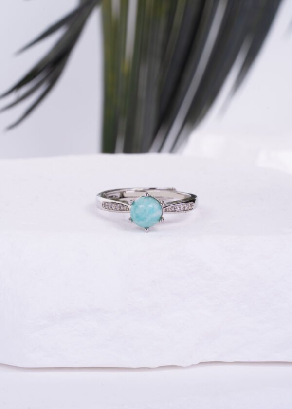 Ayarlanabilir Larimar Doğal Taş Yüzük