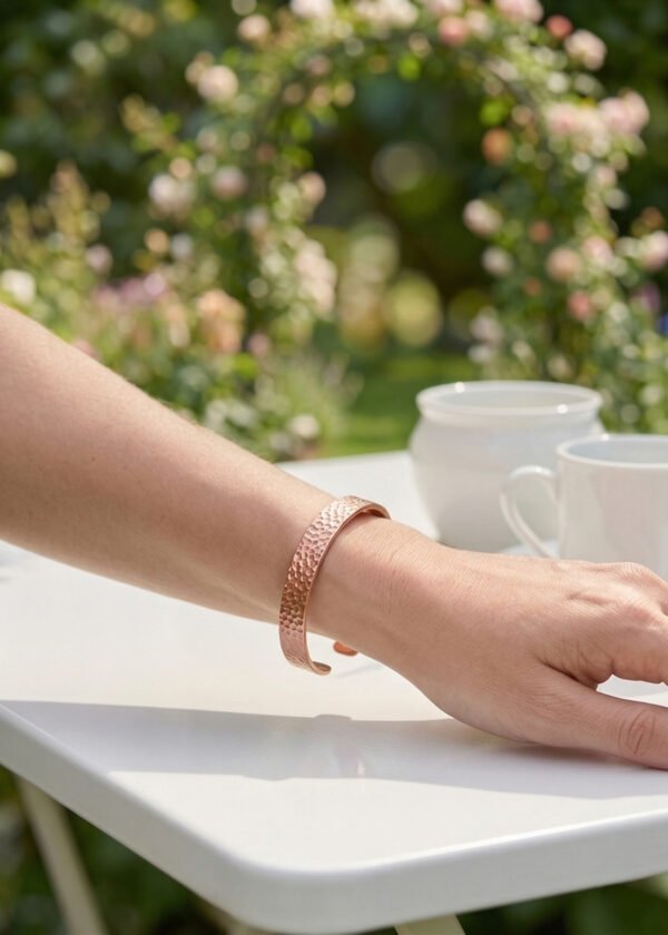 Ayarlanabilir Çekiç Desenli Bakır Bileklik - Görsel 2